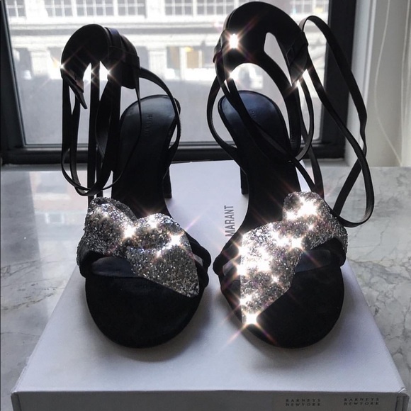 Isabel Marant Shoes - ISABEL MARANT Akynn Glitter Bow Sandal